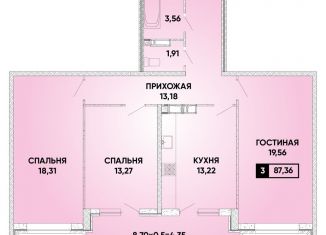 Продажа 3-ком. квартиры, 65 м2, Краснодар, микрорайон Губернский