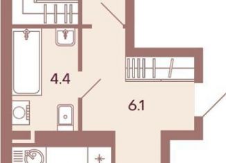 Продажа однокомнатной квартиры, 49.6 м2, Пенза, жилой комплекс Норвуд, с4