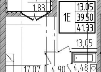 Продам 1-комнатную квартиру, 41.3 м2, Санкт-Петербург, метро Пролетарская, проспект Обуховской Обороны