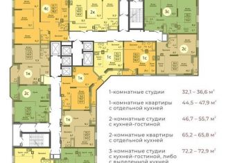 Продается 3-комнатная квартира, 72 м2, Новосибирск, Дачная улица, 42, ЖК Топаз