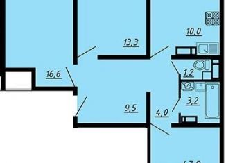 Продается 3-ком. квартира, 77.3 м2, Воронеж, улица Маршала Одинцова, 25Б/5, ЖК Лазурный