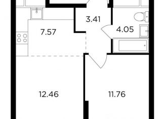 Продам 2-ком. квартиру, 40 м2, Москва, ЖК Кутузов Град 2, улица Петра Алексеева, 12к5