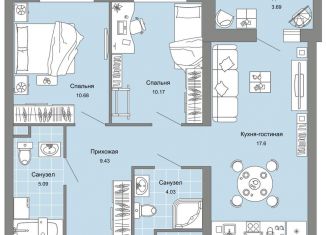 Продаю 2-ком. квартиру, 59 м2, Ульяновск, жилой комплекс Ультраград, 6, ЖК Ультраград