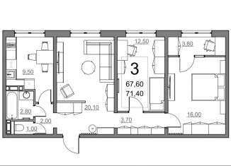 Продам 3-комнатную квартиру, 67.6 м2, Балаково