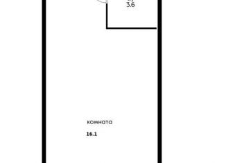 Продаю квартиру студию, 20 м2, посёлок Российский, улица Бигдая, 8