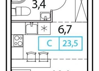 Продаю квартиру студию, 23.5 м2, деревня Рузино, жилой комплекс Новый Зеленоград, 2А