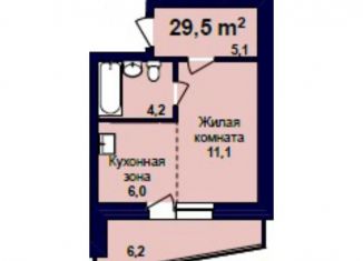 Продажа квартиры студии, 29.5 м2, село Чигири, улица Воронкова, 9