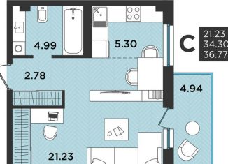 Квартира на продажу студия, 34.2 м2, Архангельск, Ленинградский проспект, 105