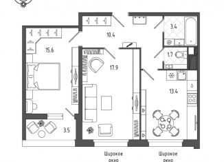 Продам 2-комнатную квартиру, 64 м2, Санкт-Петербург, Измайловский бульвар, 4к2, ЖК Галактика Про