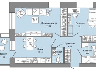 Продам двухкомнатную квартиру, 54 м2, Ульяновск, ЖК Дивный Сад