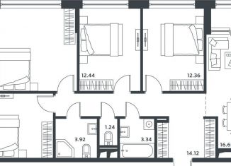 Продаю 4-ком. квартиру, 101.2 м2, поселок Отрадное