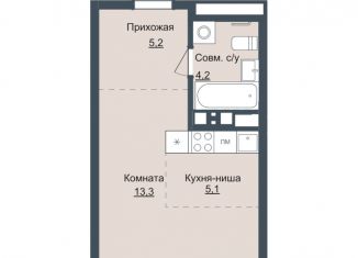 Продам квартиру студию, 27.5 м2, Ижевск, ЖК Истории