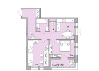 Продажа 2-комнатной квартиры, 55.4 м2, Чита