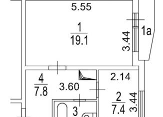 Продается 1-ком. квартира, 37.8 м2, Москва, улица Маршала Кожедуба, 2к1, метро Люблино