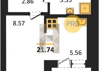 Однокомнатная квартира на продажу, 21.7 м2, Светлогорск