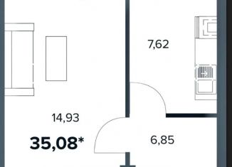 Продажа 1-ком. квартиры, 35 м2, Ростов-на-Дону, ЖК Вест Сайд, Стабильная улица, 3с2