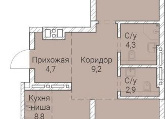 Двухкомнатная квартира на продажу, 87.6 м2, Новосибирск, Овражная улица, 2А, Заельцовский район
