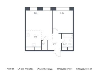 Продаю однокомнатную квартиру, 43.4 м2, Балашиха, жилой квартал Новоград Павлино, к8