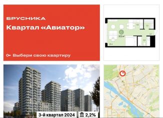 Продаю квартиру студию, 37.5 м2, Новосибирск, жилой комплекс Авиатор, 2, метро Гагаринская
