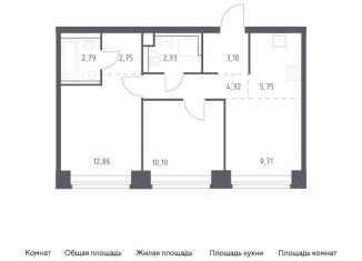 Продам 2-комнатную квартиру, 54.3 м2, Москва, район Раменки, жилой комплекс Нова, к1