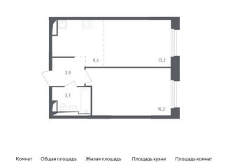 Продается 1-комнатная квартира, 45.4 м2, Московская область, жилой комплекс Заречье Парк, к3.1