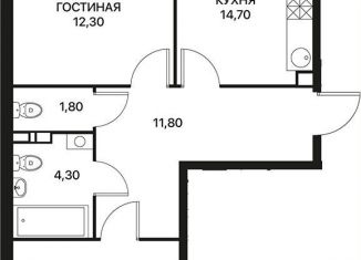 Продам двухкомнатную квартиру, 65 м2, Ростовская область
