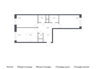 Продается 2-комнатная квартира, 70.1 м2, Балашиха, жилой квартал Новоград Павлино, к8
