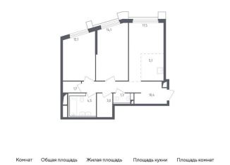 Продажа трехкомнатной квартиры, 63.7 м2, городской округ Красногорск, жилой комплекс Спутник, 23
