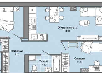 Продается трехкомнатная квартира, 69 м2, Ульяновская область, жилой комплекс Центрополис, 5