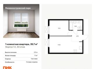 Продаю однокомнатную квартиру, 35.7 м2, Москва, район Метрогородок, Открытое шоссе, 18Ак1