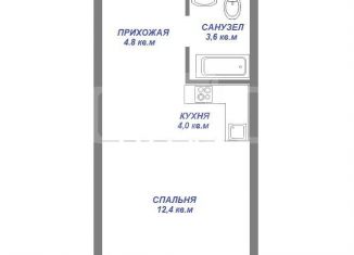 Квартира на продажу студия, 24.8 м2, Екатеринбург, улица Пехотинцев, 2В, улица Пехотинцев
