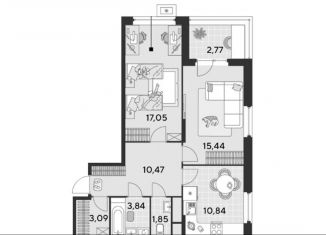 Продам 2-комнатную квартиру, 65.4 м2, Реутов