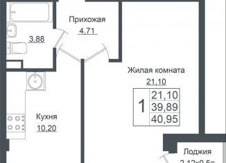 Продаю 1-комнатную квартиру, 41 м2, Краснодар
