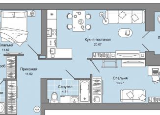3-ком. квартира на продажу, 70 м2, Ульяновск