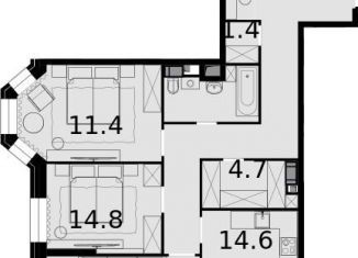 Продаю трехкомнатную квартиру, 94.7 м2, Москва, ЖК Театральный Квартал, улица Ротмистрова, 2