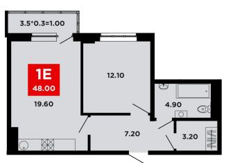 Продажа 1-комнатной квартиры, 48 м2, Краснодар, Конгрессная улица, лит21