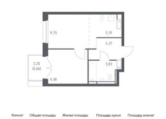 Продается 2-ком. квартира, 33.1 м2, Московская область, жилой комплекс Томилино Парк, к5.4