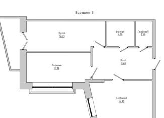Продам 1-комнатную квартиру, 62.2 м2, Татарстан, микрорайон Экопарк Дубрава, с16А-17
