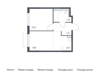 Продам 1-комнатную квартиру, 35.1 м2, Московская область