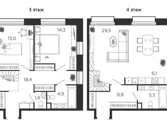Продается 2-комнатная квартира, 101.9 м2, Москва, 2-я очередь, к1