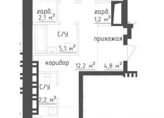 Трехкомнатная квартира на продажу, 71.7 м2, Самара, Галактионовская улица, метро Алабинская