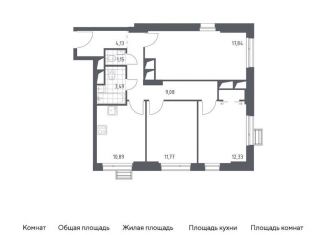 3-комнатная квартира на продажу, 70.7 м2, городской округ Красногорск, жилой комплекс Спутник, к15