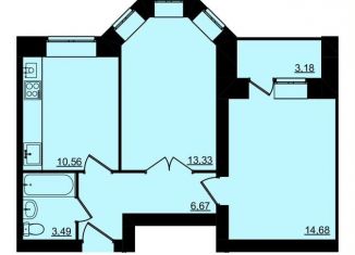 Продам 2-комнатную квартиру, 50.3 м2, Костромская область