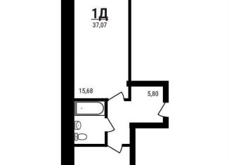 Однокомнатная квартира на продажу, 37.1 м2, Московская область, микрорайон Дружный, 15