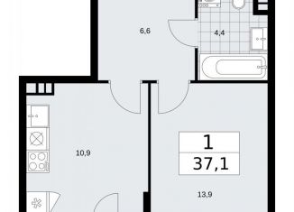 Продажа 1-комнатной квартиры, 37.1 м2, Москва, жилой комплекс Прокшино, к11.2.3