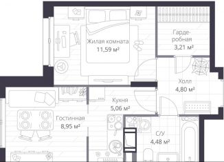 Продам 2-комнатную квартиру, 38.1 м2, Ленинградская область