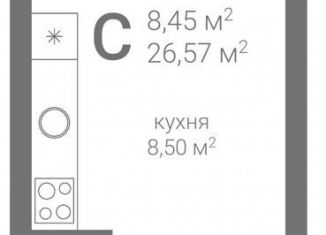 Продажа квартиры студии, 26.6 м2, Нижегородская область, 2-я Оранжерейная улица, 6А