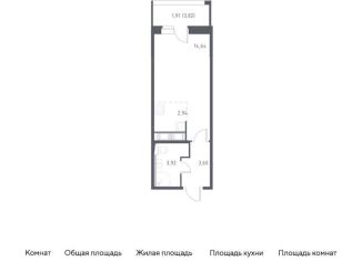 Продаю квартиру студию, 27 м2, посёлок Песочный