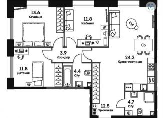Продам 3-комнатную квартиру, 86.9 м2, Москва, жилой комплекс Эра, 2, Даниловский район