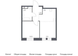 Продажа однокомнатной квартиры, 36.1 м2, Москва, Шоссейная улица, 90с59, метро Марьино